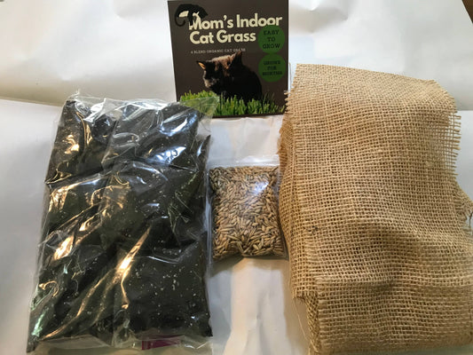 Cat Grass Tray Refill Pack w/ organic seeds and soil
